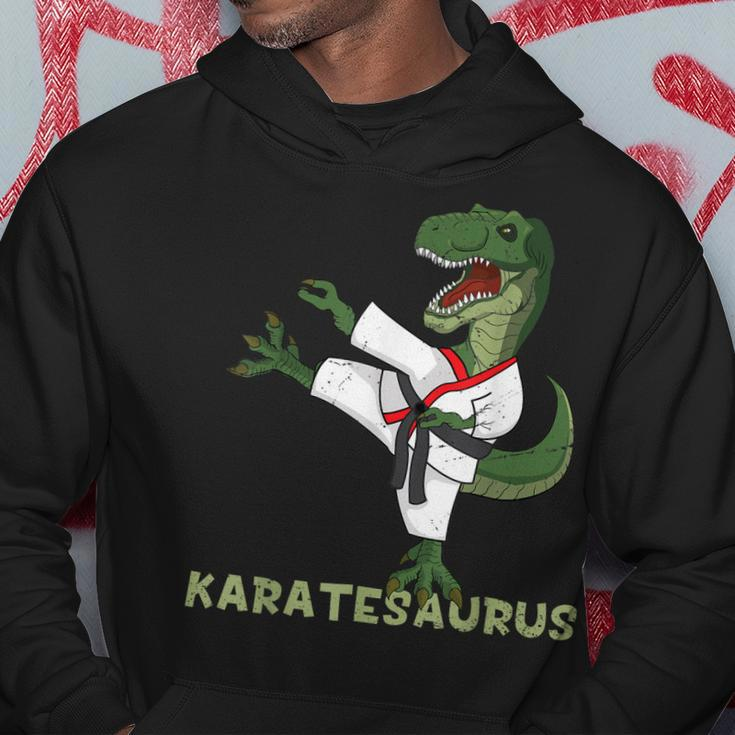 Funny Karate Dinosaur Karatesaurus T-Rex Graphic Karatist Hoodie Unique Gifts