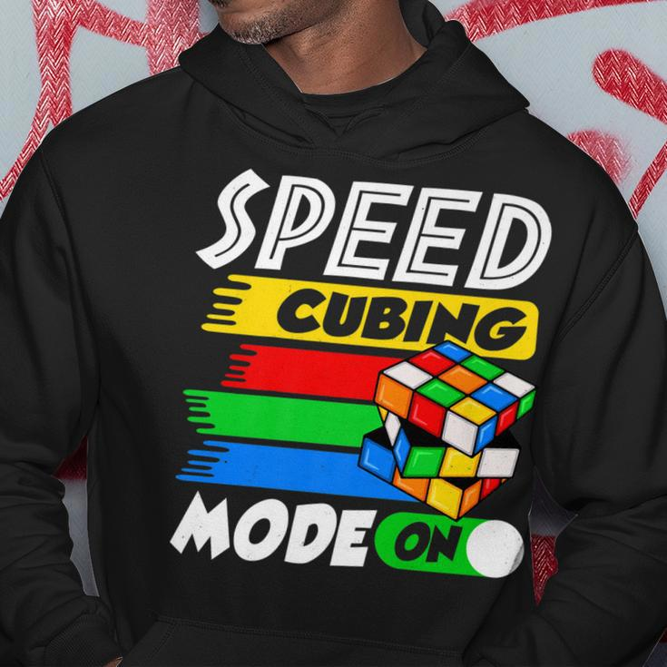 Funny Lover Speed Cubing Mode On Cube Puzzle Cuber Hoodie Funny Gifts