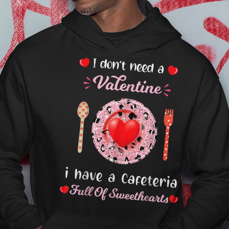 Funny Lunch Lady Valentines Day For Lunch Lady Cafeteria Hoodie Funny Gifts