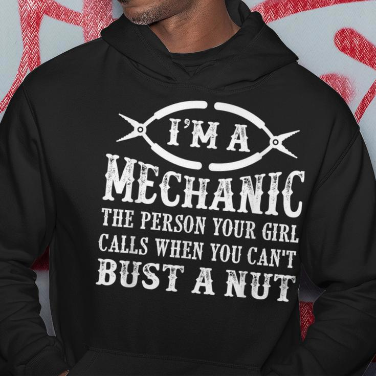 Funny Mechanic Bust A Nut Mens Hoodie Unique Gifts
