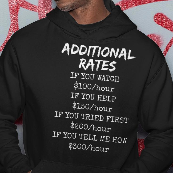 Funny Mechanic Or Contractor Hourly Rate Labor Rates Hoodie Unique Gifts