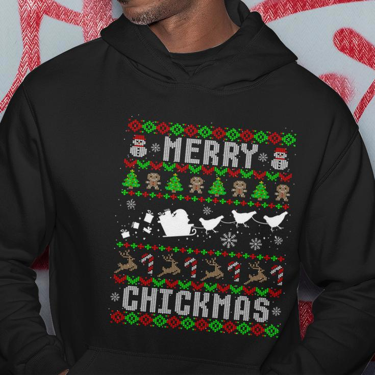 Funny Merry Chickmas Ugly Christmas Chicken Gift Hoodie Unique Gifts