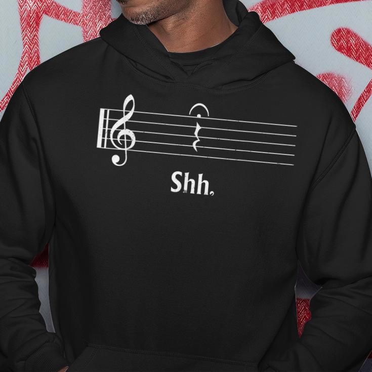 Funny Music Lover Musician Shh Quarter Rest And Fermata Hoodie Unique Gifts