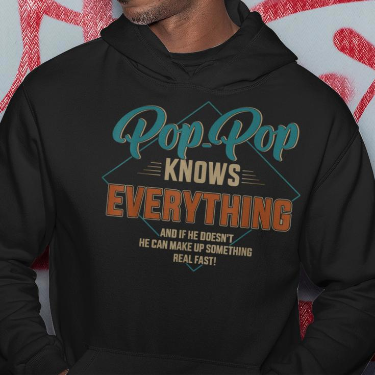 Funny Pop Pop Knows Everything For Grandpa And Fathers Day Gift For Mens Hoodie Unique Gifts