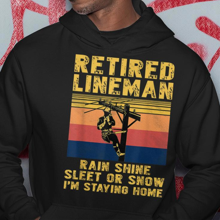 Funny Retirement Retired Lineman Electrician Grandpa Gift For Mens Hoodie Unique Gifts