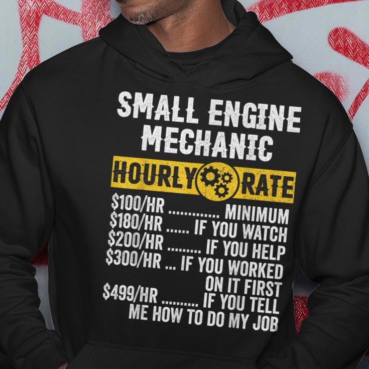 Funny Vintage Small Engine Repair Mechanic Hourly Rate Gift For Mens Hoodie Unique Gifts