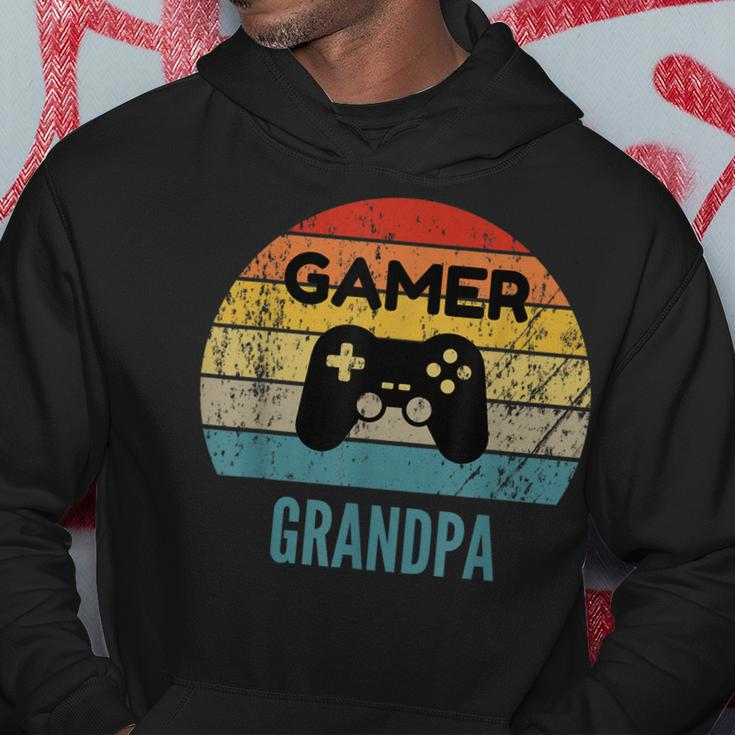 Gamer Grandpa Vintage 60S 70S Console Controller Graphic Hoodie Unique Gifts