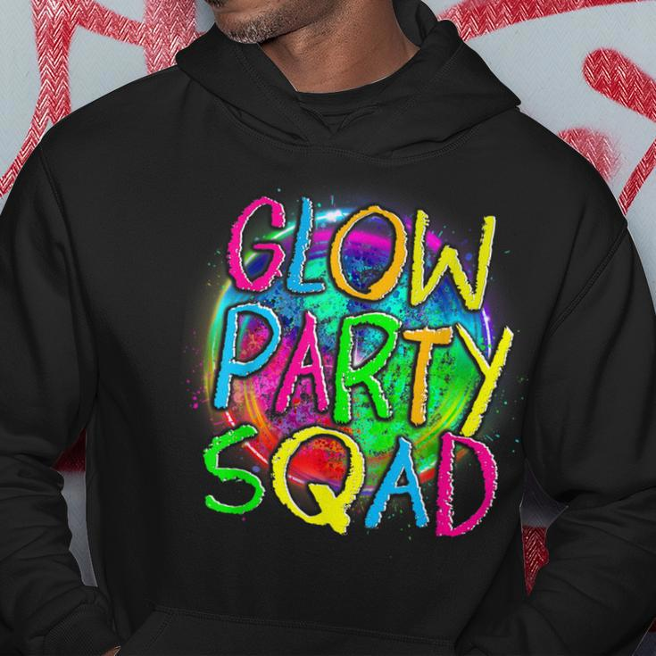 Glow Party Squad Paint Splatter Effect Glow Party Hoodie Unique Gifts