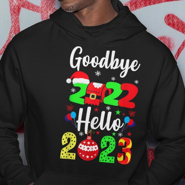 Goodbye 2022 Hello 2023 Happy New Years Eve Christmas Xmas Men Hoodie Graphic Print Hooded Sweatshirt Funny Gifts
