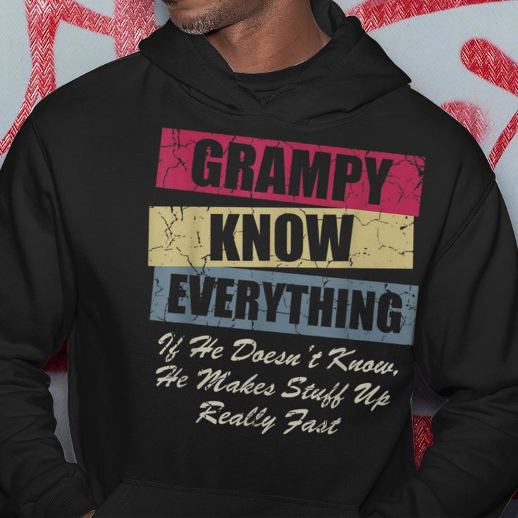 Grampy Knows Everything If He Doesnt Know Fathers Day Hoodie Personalized Gifts