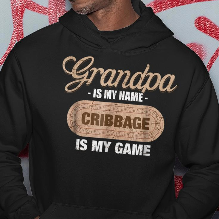 Grandpa Is My Name Cribbage Is My Game Hoodie Unique Gifts