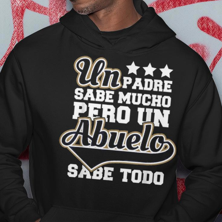 Grandpa Knows Everything Abuelo Sabe Todo Fathers Day Hoodie Funny Gifts