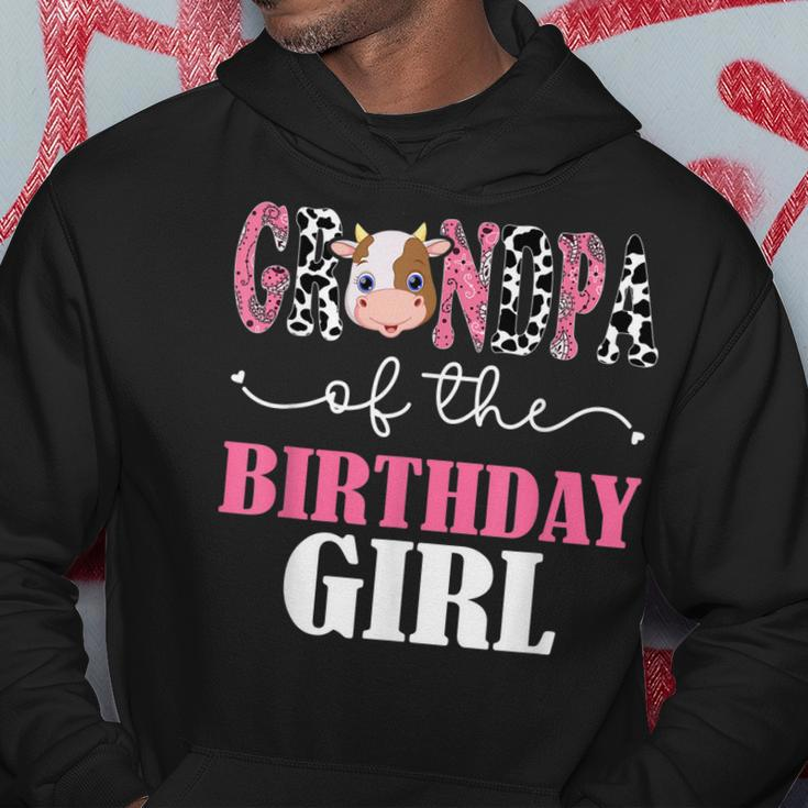 Grandpa Of The Birthday For Girl Cow Farm 1St Birthday Cow Hoodie Unique Gifts