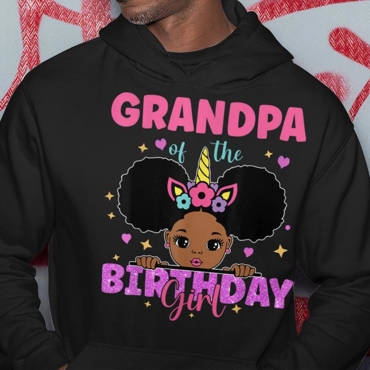 Grandpa Of The Birthday Girl Melanin Afro Unicorn Princess Hoodie Unique Gifts
