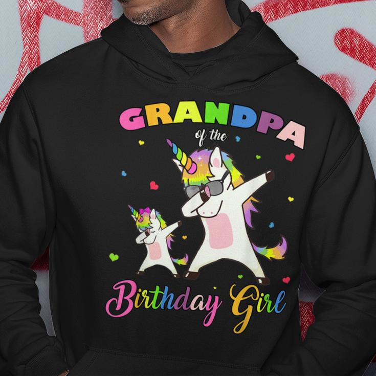 Grandpa Of The Birthday Girl Unicorn Princess Grandfather Hoodie Unique Gifts