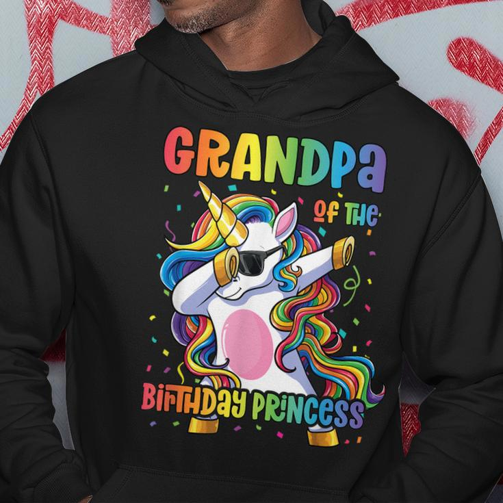 Grandpa Of The Birthday Princess Dabbing Unicorn Girl Gift For Mens Hoodie Unique Gifts