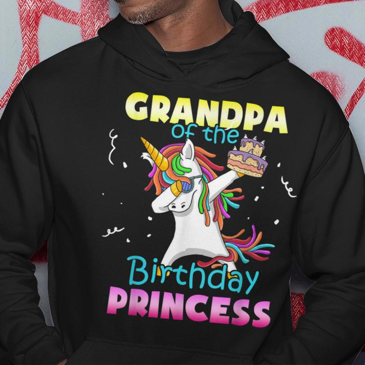 Grandpa Of The Birthday Princess Funny Unicorn Dabbing Girl Hoodie Unique Gifts