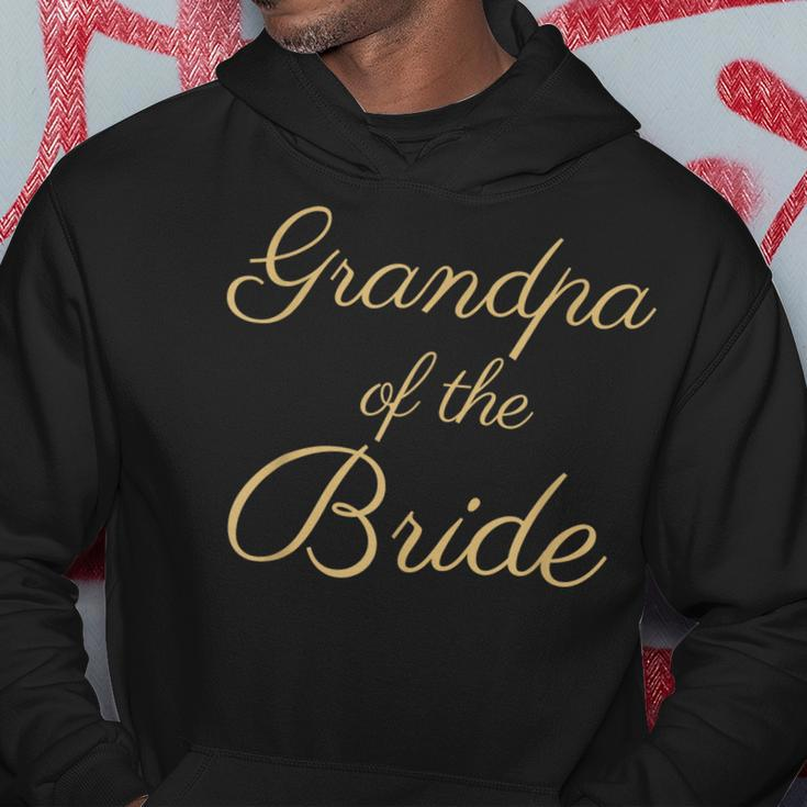 Grandpa Of The Bride Gold Script Font Wedding & Bridal Gift For Mens Hoodie Unique Gifts