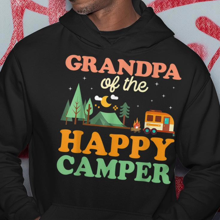 Grandpa Of The Happy Camper Men 1St Bday Camping Trip Hoodie Unique Gifts