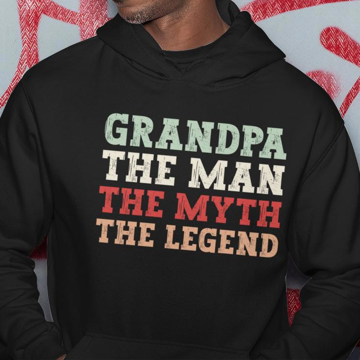 Grandpa The Man The Myth The Legend Grandfather Gift Hoodie Unique Gifts