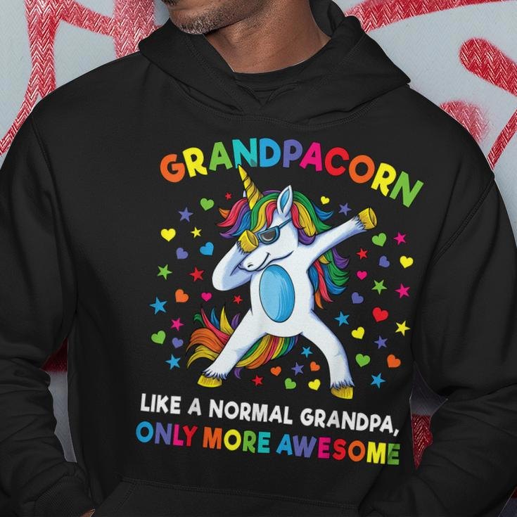 Grandpacorn Like A Grandpa Only Awesome Dabbing Unicorn Men Hoodie Unique Gifts