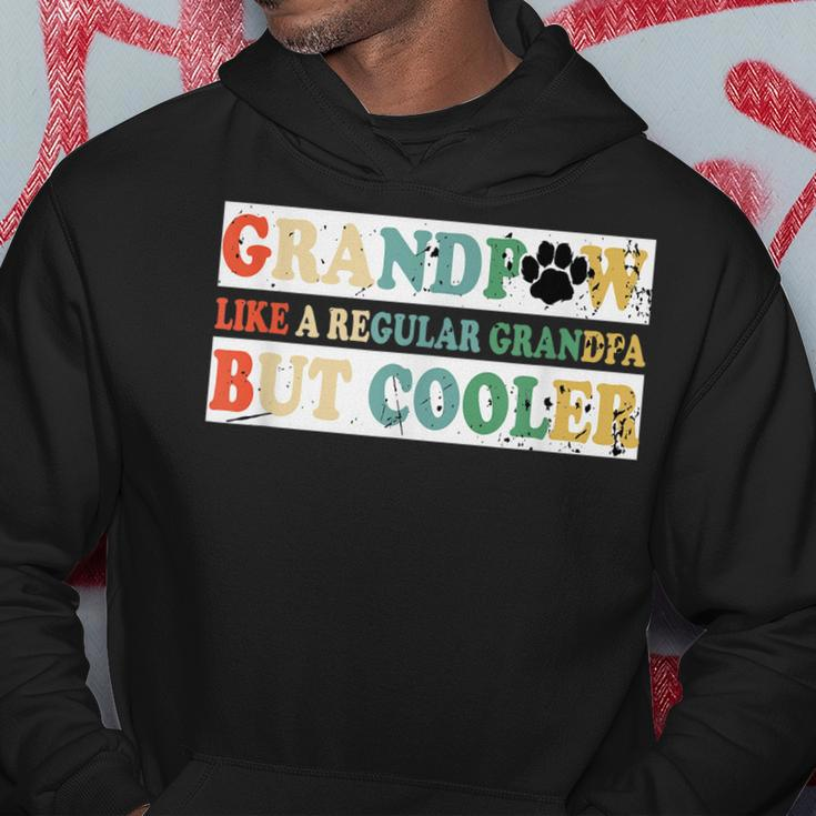 Grandpaw Like A Regular Grandpa But Cooler Vintage Retro Hoodie Unique Gifts