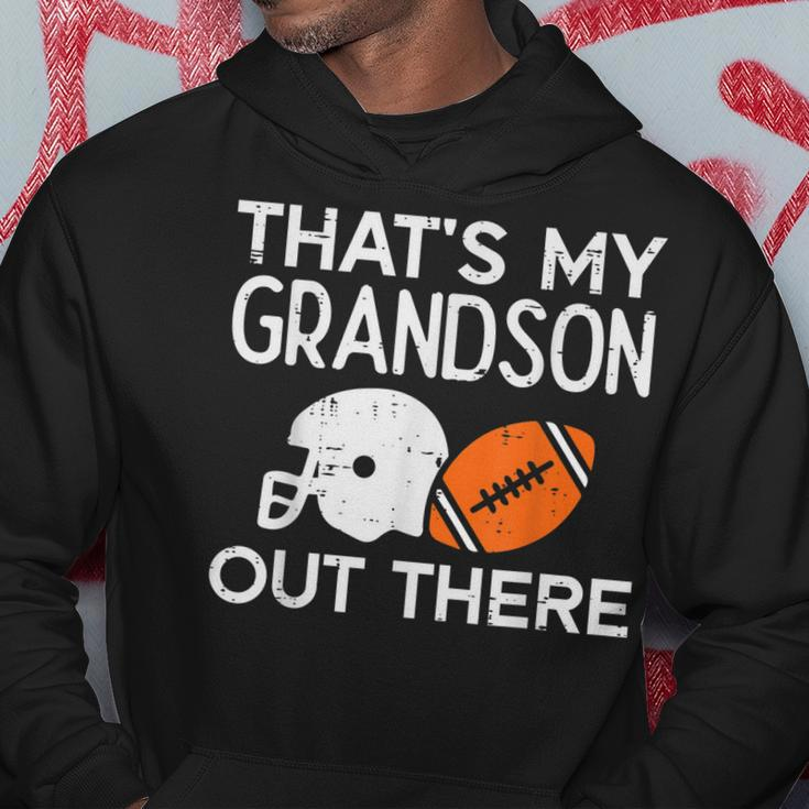 Grandson Out There American Football Family Grandma Grandpa Hoodie Unique Gifts