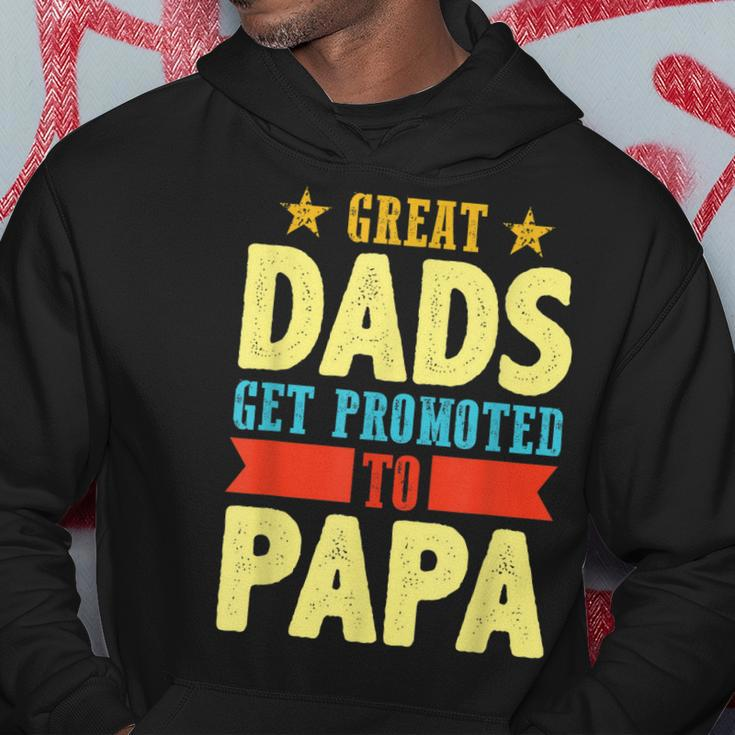Great Dads Promoted To Papa Dad Daddy Father Stepdad Poppa Gift For Mens Hoodie Unique Gifts