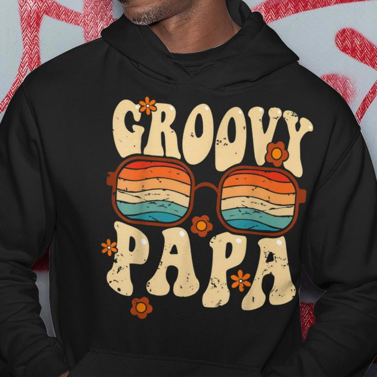 Groovy Papa 70S Aesthetic 1970S Retro Groovy Dad Father Hoodie Unique Gifts