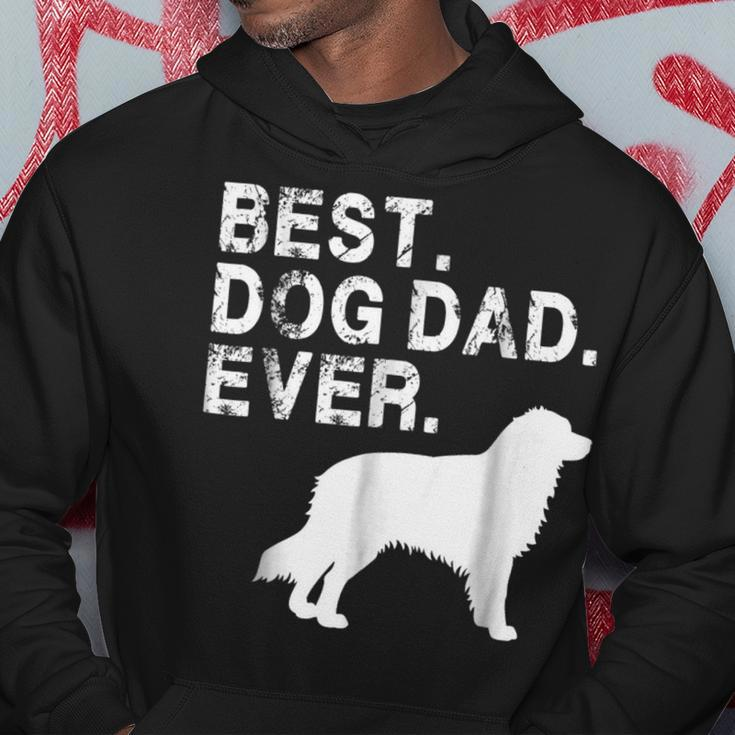 Grunge Best Dog Dad Ever Aussie With Dog Silhouette Gift For Mens Hoodie Unique Gifts