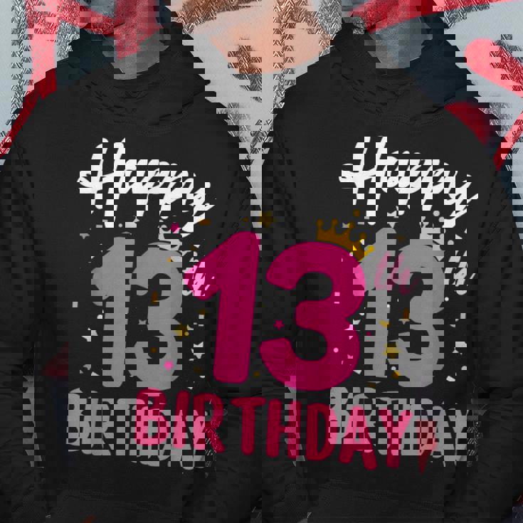 Happy 13Th Birthday Decoration 13 Years Old Nager Girls Hoodie Unique Gifts