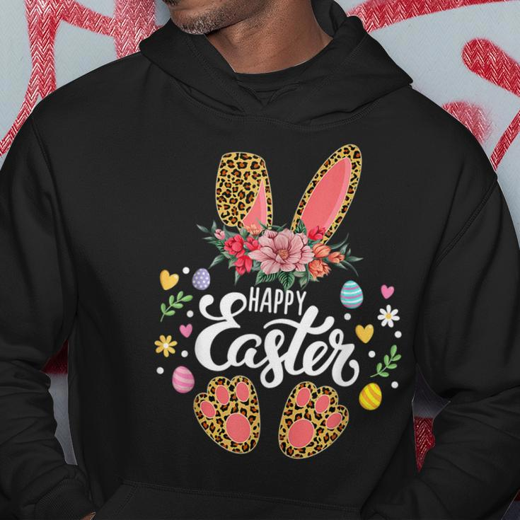 Happy Easter Bunny Leopard Easter Egg Hunt Squad Easter Day Hoodie Unique Gifts
