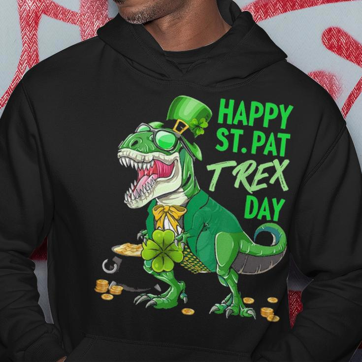 Happy St PatRex Day Dinosaur St Patricks Day Shamrock Hoodie Funny Gifts