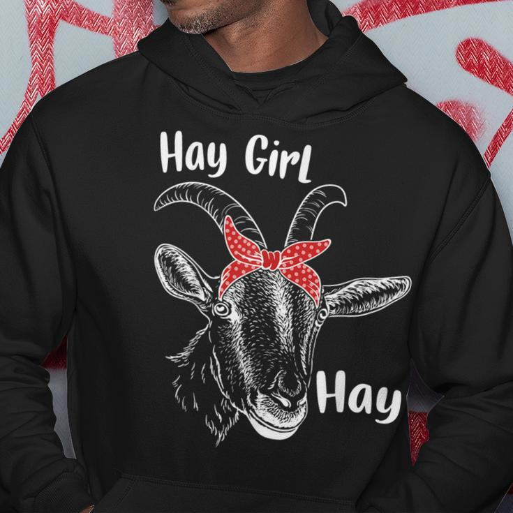 Hay Girl Hay Cute Farm Animal Funny Goat Farm Lovers Pun Hoodie Unique Gifts