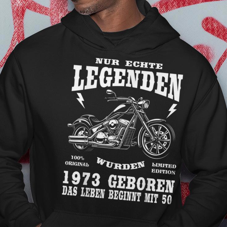 Herren 50. Geburtstag Biker Hoodie, Motorrad Chopper 1973 Design Lustige Geschenke