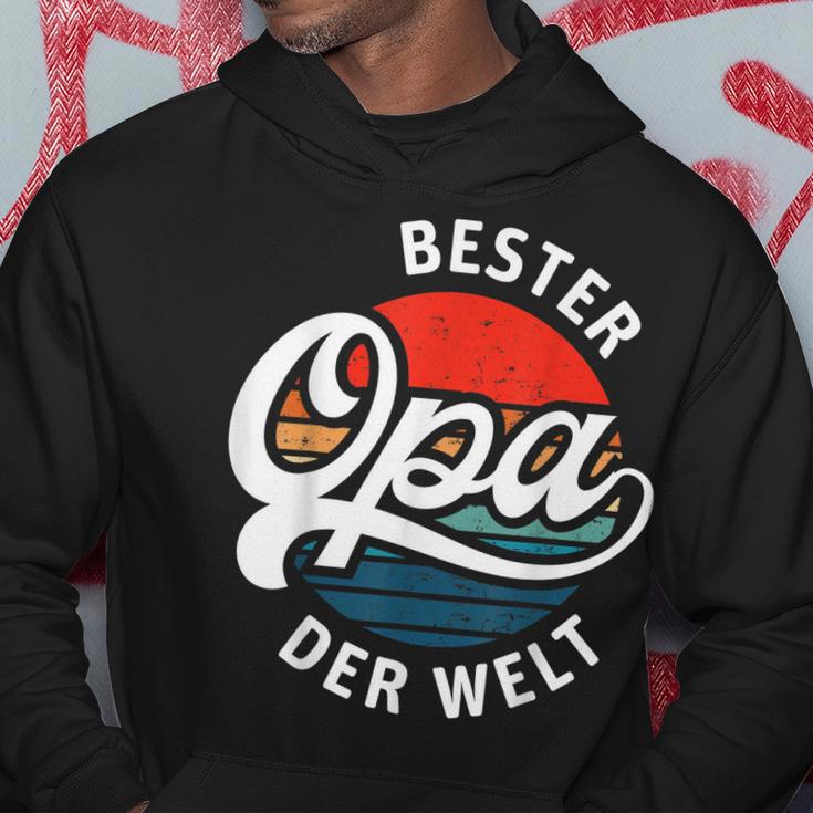 Herren Bester Opa Der Welt Retro Motiv Für Den Besten Opi Hoodie Lustige Geschenke