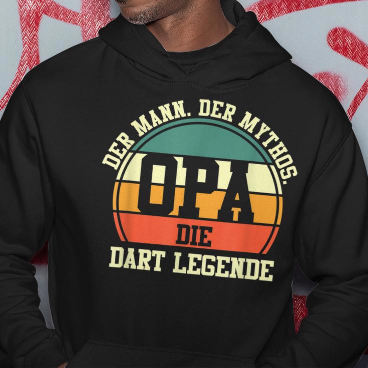 Herren Dart Opa Großvater Dartsspieler Darts Hoodie Lustige Geschenke