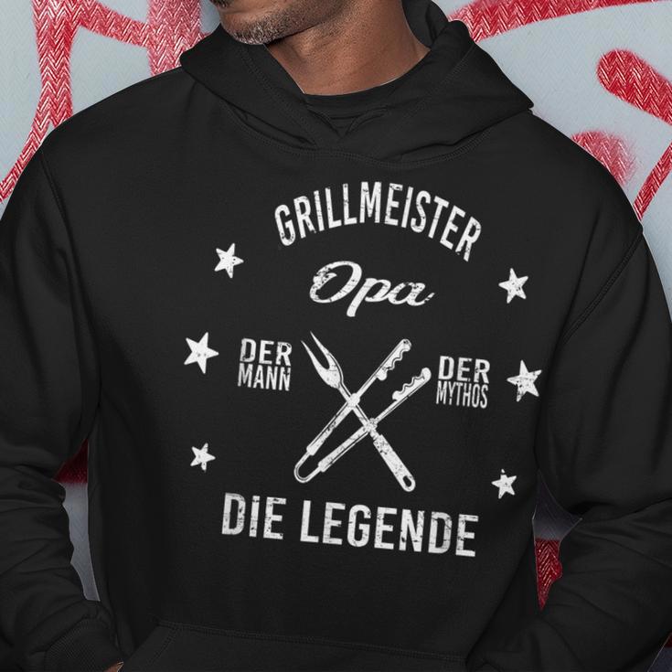 Herren Grillmeister Opa Die Legende V2 Hoodie Lustige Geschenke