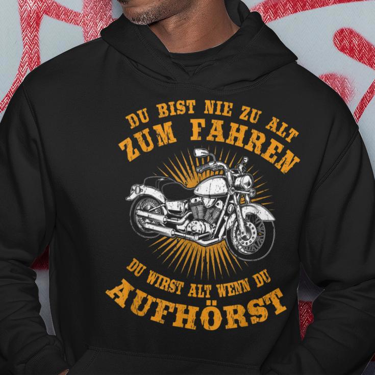 Herren Hoodie Biker Spruch für Motorradfahrer im Ruhestand Lustige Geschenke