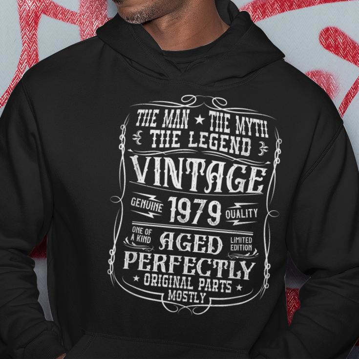 Herren Hoodie Vintage 1979, 44. Geburtstag Mythos Legende Lustige Geschenke