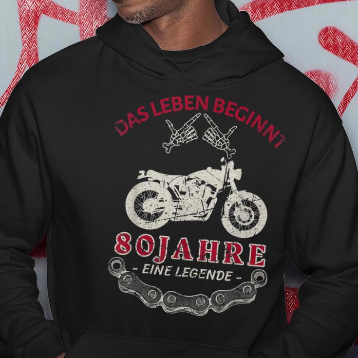 Herren Hoodie zum 80. Geburtstag, Legende Biker & Chopper Motiv Lustige Geschenke