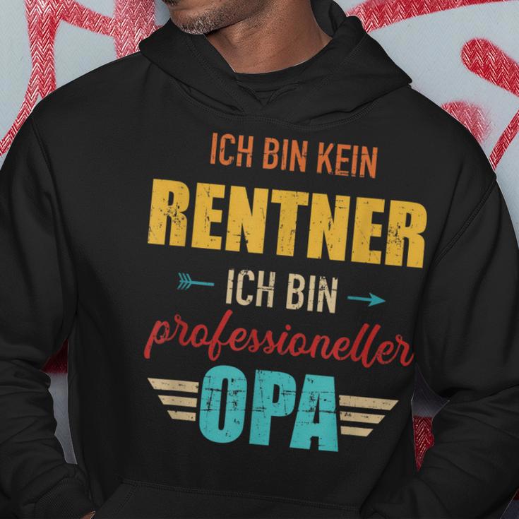 Herren Kein Rentner Bin Professioneller Opa Hoodie Lustige Geschenke