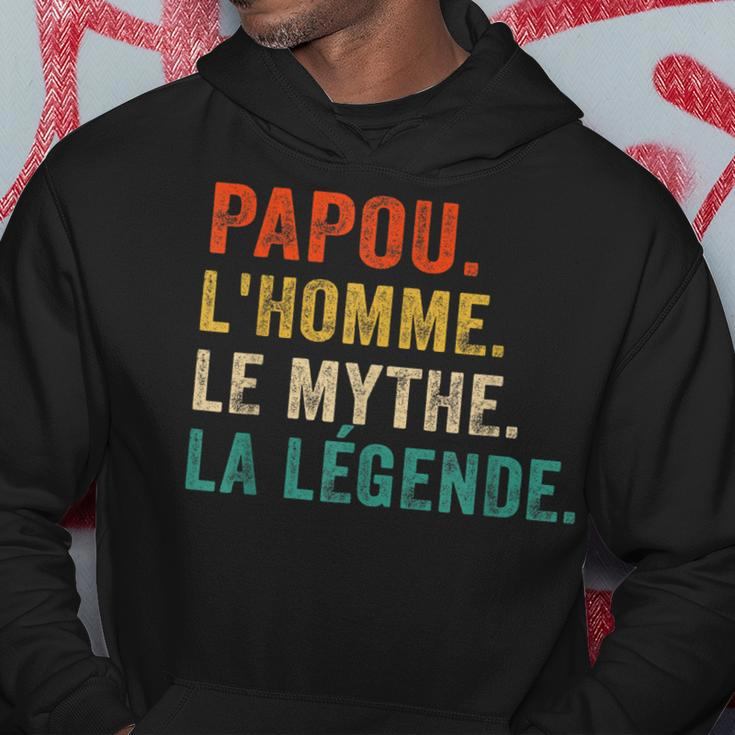 Herren Papou Lhomme Le Mythe Legende Vintage Papou Hoodie Lustige Geschenke