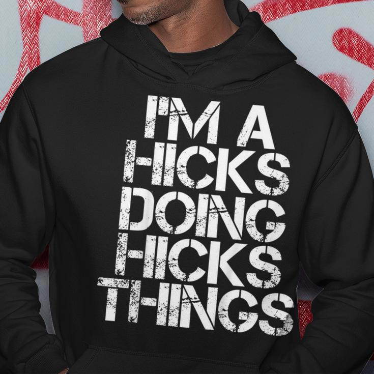 Hicks Funny Surname Family Tree Birthday Reunion Gift Idea Hoodie Unique Gifts