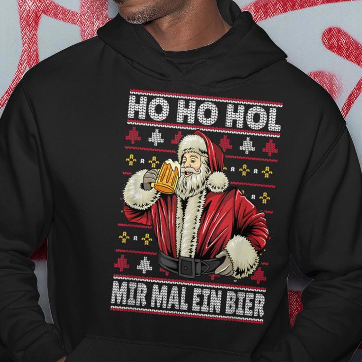 Hol Mir Mal Ein Bier Lustiges Spruch Weihnachtsoutfit Deko Hoodie Lustige Geschenke