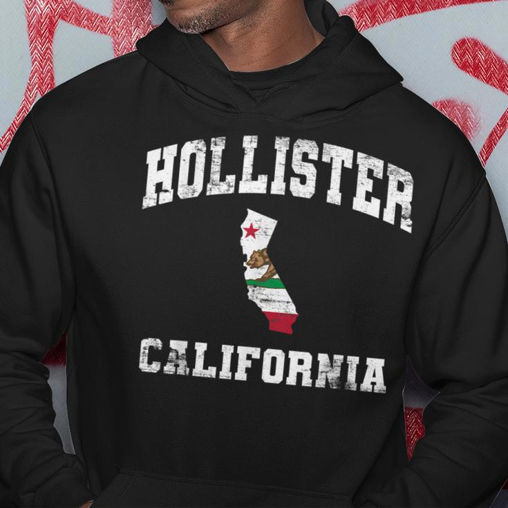 Hollister California Ca State Flag Vintage Athletic Style Hoodie Unique Gifts