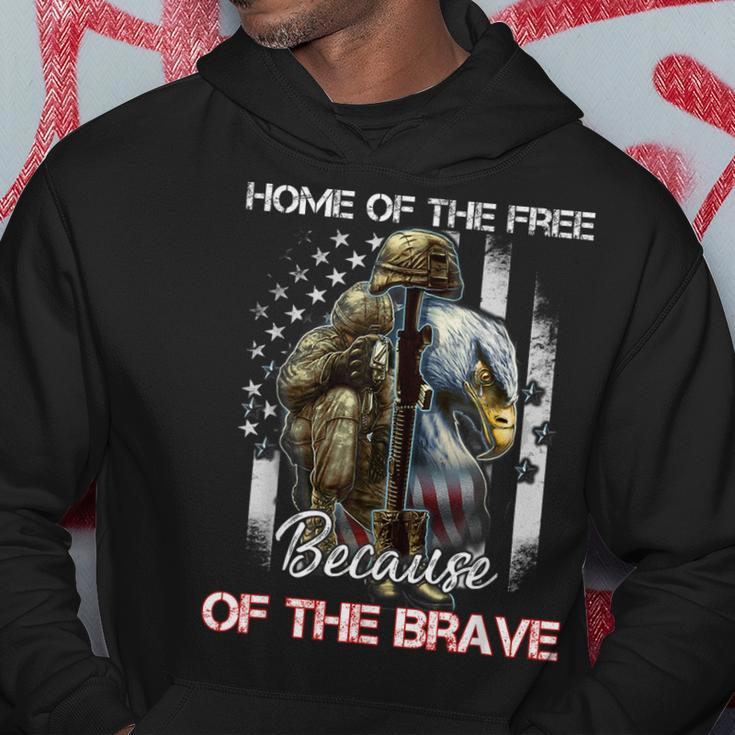 Home Of The Free Because Of The Brave Veterans Hoodie Unique Gifts
