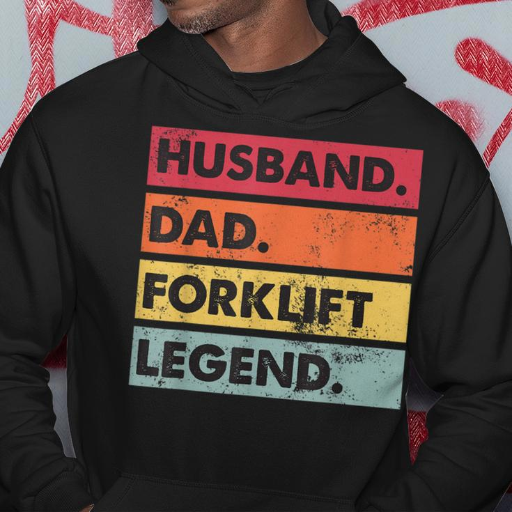 Husband Dad Forklift Driver Forklift Operator Mens Men Hoodie Graphic Print Hooded Sweatshirt Funny Gifts