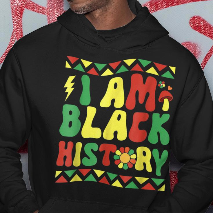 I Am Black History Groovy Retro Black History Month Hoodie Funny Gifts