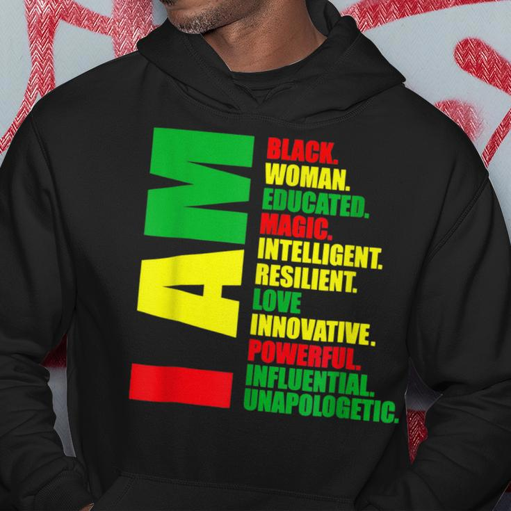 I Am Black Woman Educated Melanin Black History Month V3 Hoodie Funny Gifts